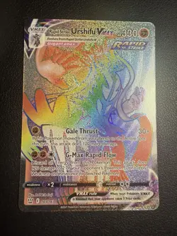 Pokemon TCG Rapid Strike Urshifu VMAX 169/163 Battle Styles Rainbow Rare - Image 1