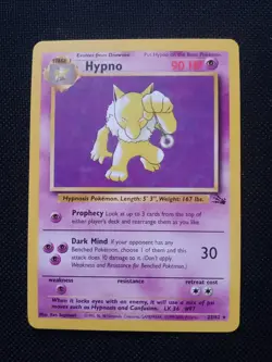Pokemon Fossil 3rd Print Red Logo Hypno 23/62 - Image 1