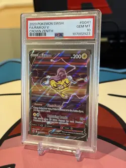 2023 POKEMON SWORD & SHIELD CROWN ZENITH #GG41 FULL ART/RAIKOU V PSA 10 - Image 3