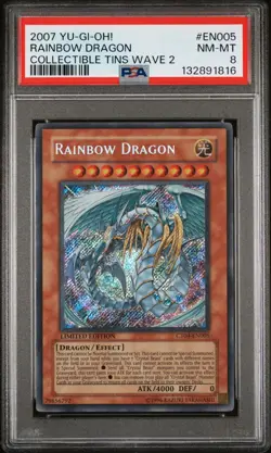 Rainbow Dragon YU-GI-OH! Collector's Tins 2007 Wave 2 CT04-TEN005 PSA 8 - Image 1
