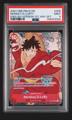 One Piece TCG English PSA 9 Monkey D. Luffy English Version 1st Anniversary Set - Image 1