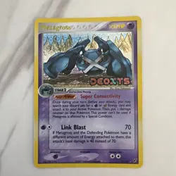 Pokemon TCG EX Deoxys Rare Holo Card Metagross 11/107 LP Condition - Image 1