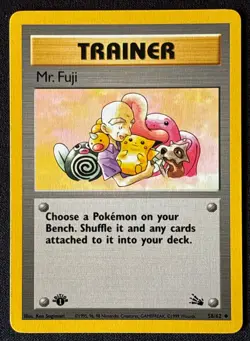 1st Edition Mr. Fuji - Fossil - #58/62 - Vintage Pokemon Card 1999 WOTC - Image 1