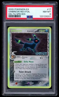 Umbreon 17/113 Reverse Holo Stamp - EX Delta Species 2005 Pokemon Card - PSA 8 - Image 1
