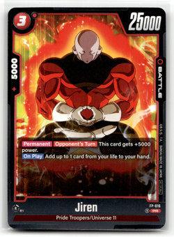 Dragon Ball Card Fusion World Jiren FP-016 Tournament Promo - Image 1