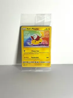 Pokemon - 3 Ash's Pikachu cards - TCG SM108 2017 Promo Card - 1 SEALED - 2 NM - Image 2