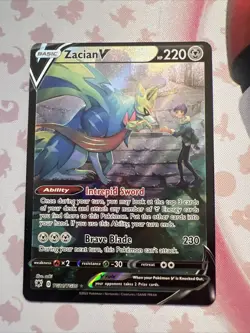 Zacian V TG21/TG30 Astral Radiance Trainer Gallery Full Art Card NM Condition - Image 1