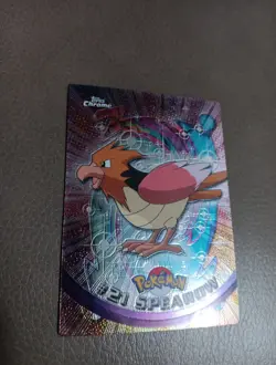 Pokemon #21 Spearow Card Foil Holo Topps Chrome 2000 TV Animation Series 1 - Image 2