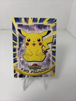 PIKACHU #25 - Blue Logo TV Animation Edition SERIES 1 - TOPPS POKEMON CARD LP - Image 1
