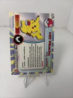 PIKACHU #25 - Blue Logo TV Animation Edition SERIES 1 - TOPPS POKEMON CARD LP - Image 2