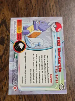 #08 Wartortle - Pokemon Topps Card - Green Logo - Image 2