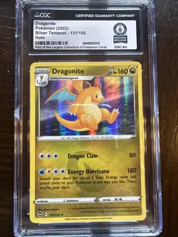 Pokemon 2022 Silver Tempest Dragonite Holo Card #131/195 Guinness WR NM CGC - Image 1