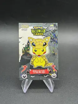 Pokemon Poncho Pikachu Sandshrew Holo Collectoons Halloween Card 121 Peru US - Image 1