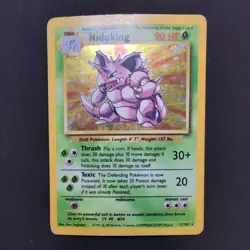Pokemon TCG Nidoking Base Set Holo Unlimited Rare Card 11/102 1999 - Image 1