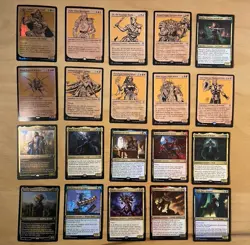 Magic The Gathering Lot Of 20 Battle For Baldur’s Gate GOLD Cards FOILS Rares - Image 1
