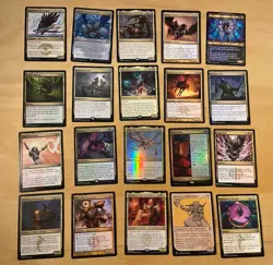 Magic The Gathering Lot Of 20 Gold Cards Including Rares and Mythics NM - Image 1