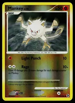 Pokemon Card - Mankey Great Encounters 79/106 Reverse Holo - Image 1