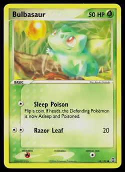 Pokemon Card - Bulbasaur FireRed & LeafGreen 54/112 Common - Image 1