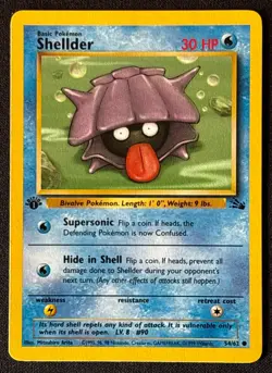 1st Edition Shellder - Fossil - #54/62 - Vintage Pokemon Card 1999 WOTC - Image 1