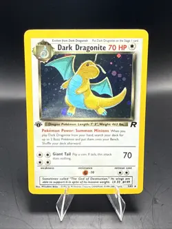 Pokemon Dark Dragonite 1st Edition Holo Rare Team Rocket Card 5/82 - Image 2