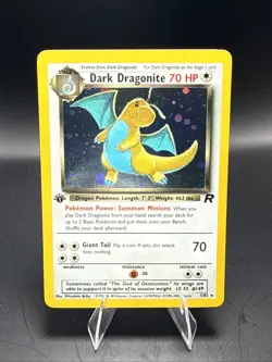Pokemon Dark Dragonite 1st Edition Holo Rare Team Rocket Card 5/82 - Image 3