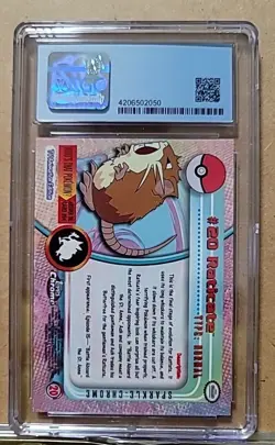 2000 Pokemon Topps Chrome Series 1 Sparkle Raticate #20 CGC 9 MINT - Image 2