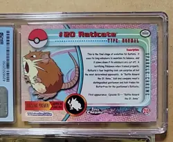 2000 Pokemon Topps Chrome Series 1 Sparkle Raticate #20 CGC 9 MINT - Image 3