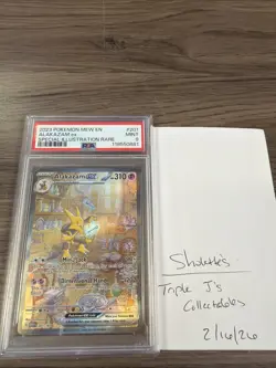2023 POKEMON MEW EN ALAKAZAM EX SPECIAL ILL. RARE 201/165 - PSA 9 - - Image 1