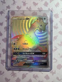 Pokemon TCG Lapras GX Sun & Moon Base Set 151/149 Holo Secret Rare Mint - Image 4