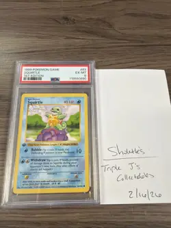 1999 Pokemon Squirtle 1st Edition Shadowless Base Set 63/102 PSA 6 - Image 1