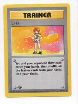 Pokemon: Base Set (Shadowless) - Lass (75/102) 1st Edition *Light Play* - Image 1