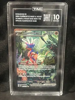 Pokemon Koraidon ex 247/198 Scarlet & Violet Base Set SIR TAG 10 Gem Mint - Image 1