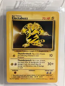 1999 Pokemon Base Set 20/102 Electabuzz Non-Holo Rare NM original - Image 1