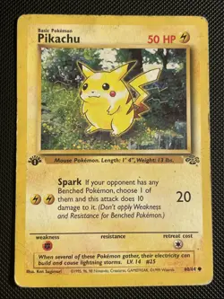 Pokemon Pikachu Jungle 60/64 Regular English Basic HP 1st Edition - Image 1