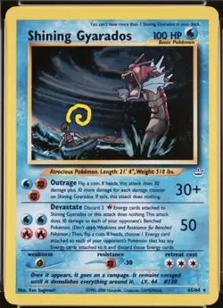 🌀🌀🌀 2001 POKEMON NEO REVELATION #65 SHINING GYARADOS-HOLO PSA 5 SWIRL 🌀🌀🌀 - Image 5