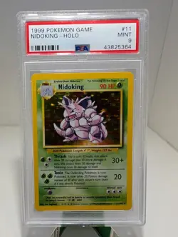Pokemon TCG Nidoking Base Set Holo Unlimited Holo Rare Card 11/102 PSA 9 - Image 1