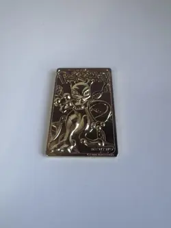 1999 Burger King Limited Edition Pokemon Trading Card 23K Gold Plated Mewtwo - Image 1