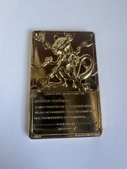 1999 Burger King Limited Edition Pokemon Trading Card 23K Gold Plated Mewtwo - Image 2