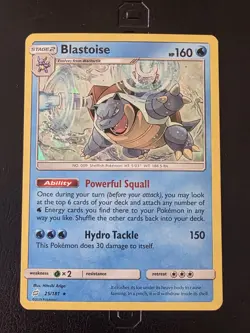 Blastoise 25/181 Team Up Exclusive Cracked Ice Holo Pokemon Card LP+ - Image 1