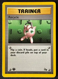 1st Edition Recycle - Fossil - #61/62 - Vintage Pokemon Card 1999 WOTC - Image 1