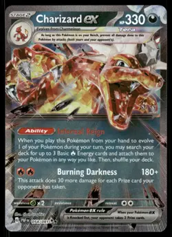 Pokemon Cards Charizard ex 054/091 Paldean Fates Double Rare NM - Image 1