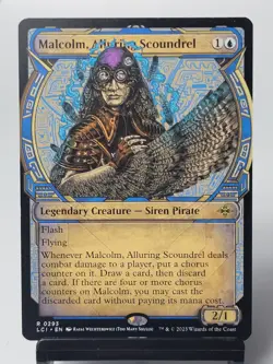 MTG - The Lost Caverns of Ixalan - Malcolm, Alluring Scoundrel - Showcase - Image 1