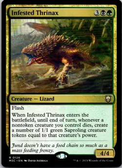 Magic the Gathering HP Infested Thrinax Modern Horizons 3 Commander MTG - Image 1