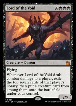 MTG Lord of the Void - Foil, Ravnica Remastered, Lightly Played, English - Image 1