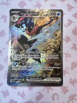 Greninja ex 132 Pokemon Shrouded Fable Black Star Promo Alt Art NM - Image 1