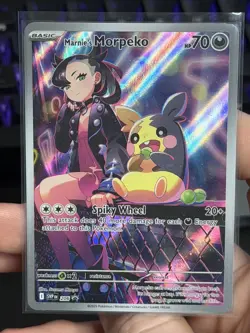 Pokemon TCG Scarlet Violet Black Star Promo Marnie's Morpeko Card SVP206 - Image 1