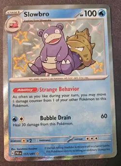 Slowbro 117/091 Paldean Fates Baby Shiny Pokemon TCG Near Mint Fast Shipping - Image 1