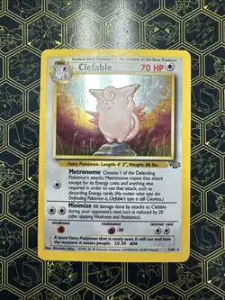 Pokemon TCG Clefable Jungle 1/64 Holo Rare Unlimited WOTC - Image 1