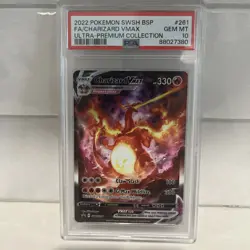 2022 Pokemon SWSH BSP FA Charizard VMax Ultra Premium Collection #261 PSA 10 - Image 1