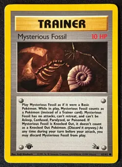 1st Edition Mysterious Fossil - Fossil - #62/62 - Vintage Pokemon Card 1999 WOTC - Image 1